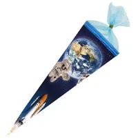 NESTLER Schultüte Weltraum, Tüllverschluss, 35cm rund,