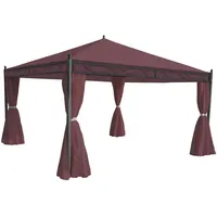MCW Pergola Rot, Braun, Textil, 400x290x400 cm, 400 cm)
