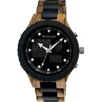 Holzwerk Germany Holzwerk HALLSTADT Designer Digital Analog Uhr mit