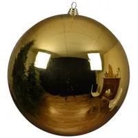 Buttinette Weihnachtskugel aus Kunststoff, gold, 20 cm