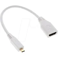 Raspberry Pi® HDMI-Adapter [1x HDMI-Stecker D Micro - 1x