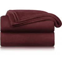 Blumtal Kuscheldecke, dunkelrot, Öko-TEX®, Decke für Sofa, Cocooning, Fleecedecke,