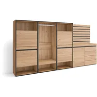SKRAUT HOME Garderobe, Eiche, Holzwerkstoff, Rechteckig, 287x145x35 cm, Garderobe,