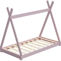 Hago HAGO24 Kinderbett 140x70cm Rosa Tipibett Holz Kiefer Bettgestell