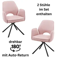 Stolkom Armlehnstuhl STOLKOM "Nele", pink (pink, schwarz, schwarz), B:61cm