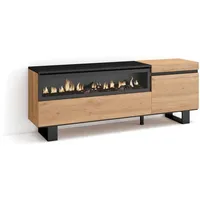 SKRAUT HOME Tv-Schrank, Beige, Holzwerkstoff, Rechteckig, 35x57x150 cm, Wohnzimmer,