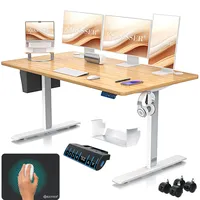 Kesser KESSER® Höhenverstellbarer Schreibtisch elektrisch Ergonomisch Steh-Sitz Schreibtisch 3-Funktions-Memory