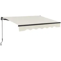 Juskys Gelenkarmmarkise mit Kurbel & Beige