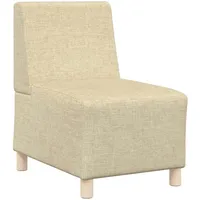 VidaXL Sofa-Stuhl ohne Armlehnen Creme 55 cm Stoff