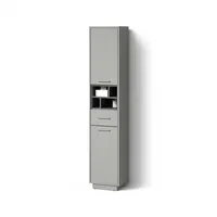Livinity® Badschrank, Grau, Anthrazit, Holzwerkstoff, 9 Fächer, 1 Schubladen,