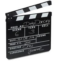 Relaxdays 10 x Filmklappe schwarz