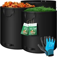 Kesser KESSER® Gartensack Set Laubsack Gartenabfallsack inkl. Handschuhe -