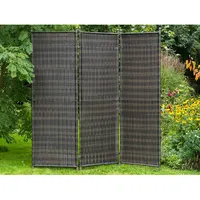 Merxx Gartenparavent Polyrattan 183 cm x 183 cm Braun