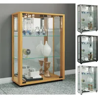 VCM Vitrine Sintalo Spiegel Schwarz