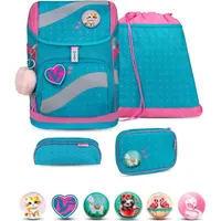 Belmil Smarty Schulranzen-Set 5-tlg. - "Hearts and Dots"