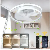 MiiR LED Leise Deckenventilator Mit Beleuchtung, 60W Deckenleuchte Deckenventilator