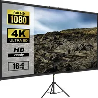 Vevor 16:9 Beamer Leinwand Stativ 4K HD Rolloleinwand 160