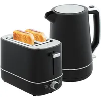 Homcom Wasserkocher Toaster Set 2200 W 1,7L Wasserkocher, 2