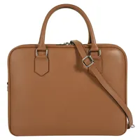 Cluty Aktentasche echt Leder, Made in Italy braun