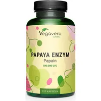Vegavero Papaya Enzym | 120 Kapseln | 100% reines