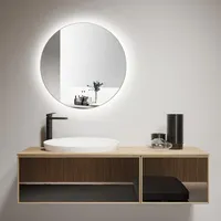Talos LED Badspiegel Rund Verona Shine in matt Gold