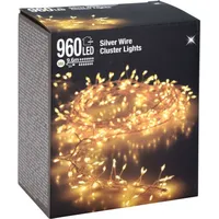 Spetebo Silver Wire cluster Lights - 960 led /