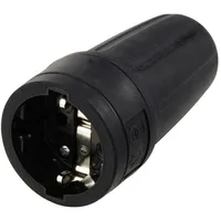Sygonix SY-6618472 Schutzkontaktkupplung TPE 250 V/AC Schwarz
