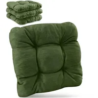 Beautissu Sitzkissen 40 x 40 x 8 cm dunkelgrün