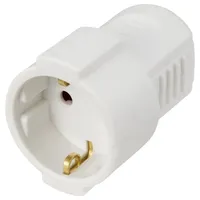 Sygonix SY-6618464 Schutzkontaktkupplung Polypropolene (PP) 250 V/AC Weiß