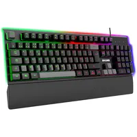 Akuma Gaming-Tastatur Shônen K02 Membran, Rücktaste, mit Handgelenkauflage, programmierbar,