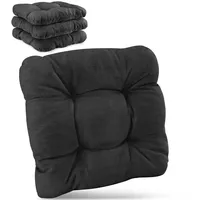 Beautissu Sitzkissen 40 x 40 x 8 cm anthrazit