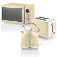 Swan Retro Frühstücks-Set 1,8 L 2 Scheiben Breitschlitz-Brottoaster, 20L