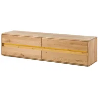 MASSIVMOEBEL24.DE TV-Board Wildeiche inkl. LED 184x43,5x47,5 natur geölt CARDIFF
