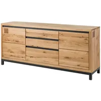 Massivmoebel24 Sideboard Wildeiche 190x45x85 natur geölt VILLANDERS 151