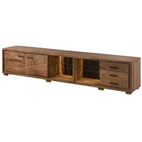 MASSIVMOEBEL24.DE TV-Board Akazie 235x40x47 natur lackiert BARK #116 -