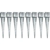 Estexo Einschlaghülsen Bodenhülse Erdanker 8x 141x141x900 mm Bodenanker Vierkant