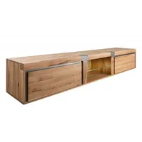 Massivmoebel24 New Amsterdam TV-Lowboard 260 cm Beige Massivholz