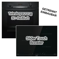 Bosch Herdset Bosch Backofen EcoClean + Gorenje Induktionskochfeld Booster