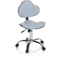 HJH Office KIDDY GTI-3 Stoff Hellblau Kinderbürostuhl Drehstuhl ergonomisch,