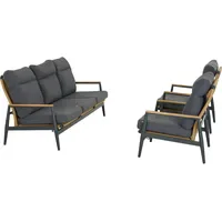 Siena Garden Roma Lounge Set 3-tlg. Anthrazit