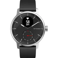 Withings ScanWatch BT 42 mm Edelstahlgehäuse schwarz Silikonarmband schwarz