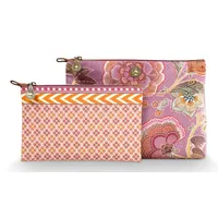 Pip Studio Caryn Kosmetiktasche Kombi Matata lila 26x7,5x18cm/22x1x13cm