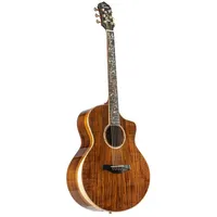 Fame Koa Deluxe Westerngitarre, Akustik-Gitarre mit Tonabnehmer, elektroakustische Gitarre,