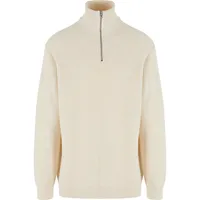 URBAN CLASSICS Rib Basic Troyer in beige Größe 5XL