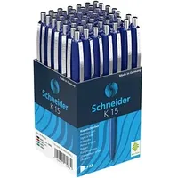 Schneider Kugelschreiber K15 blau, Schreibfarbe: blau, 50 St.