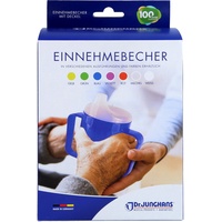Dr. Junghans Einnehmebecher 1Griff 2Deckel 4/12mm rot