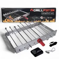 Grillpeter Grillspieß 38 x 38 cm Edelstahl silber