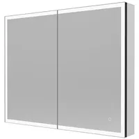 Home Deluxe LED-Spiegelschrank EVE Schwarz 100 x 80 cm