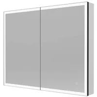 Home Deluxe Led-Spiegel, Schwarz 80 x 60 cm Badezimmer,
