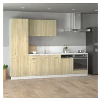 VidaXL Küchenzeile Lyon 7-tlg. 0 cm Braun